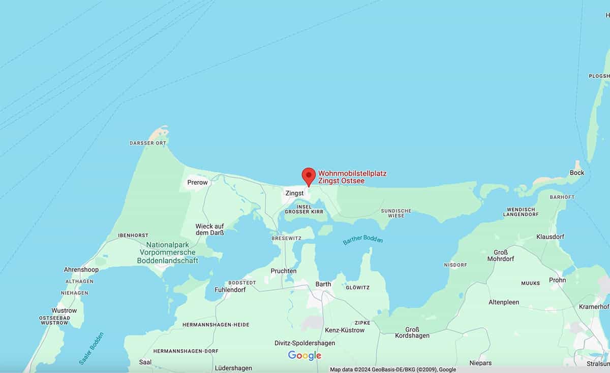 Karte Stellplatz Zingst