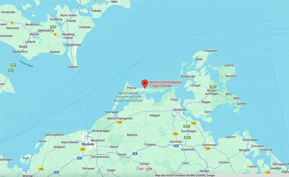 Karte Stellplatz Zingst